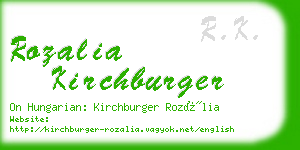 rozalia kirchburger business card